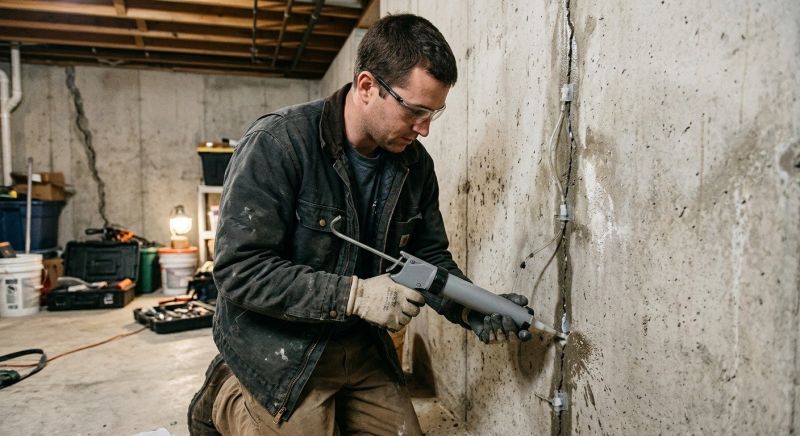 Basement Crack Repair in Middletown, NJ