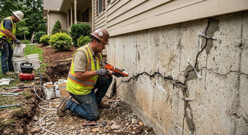 Cracked Foundation Repair in Elizabeth, NJ