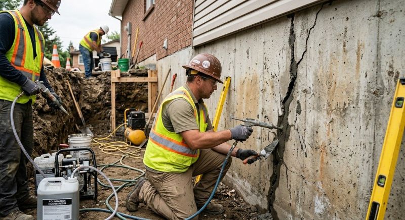 Cracked Foundation Repair in Highland Park, NJ