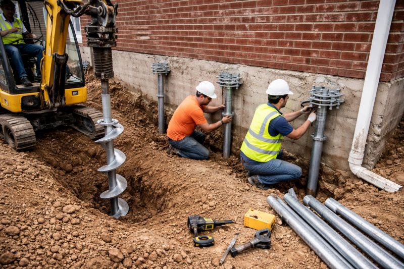 Helical Piers Installation in Middletown, NJ