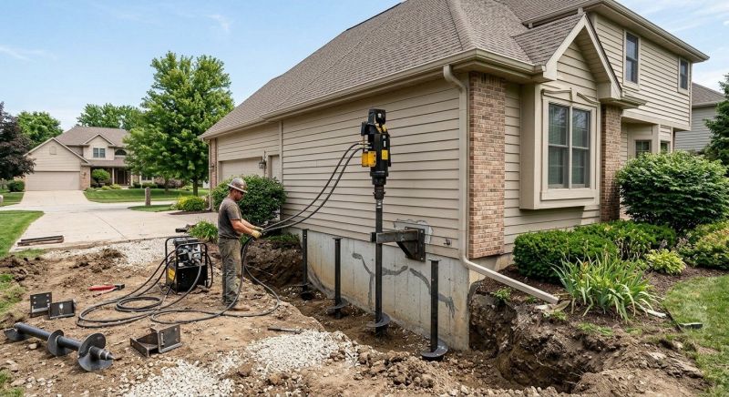 Helical Piers Installation in Middletown, NJ