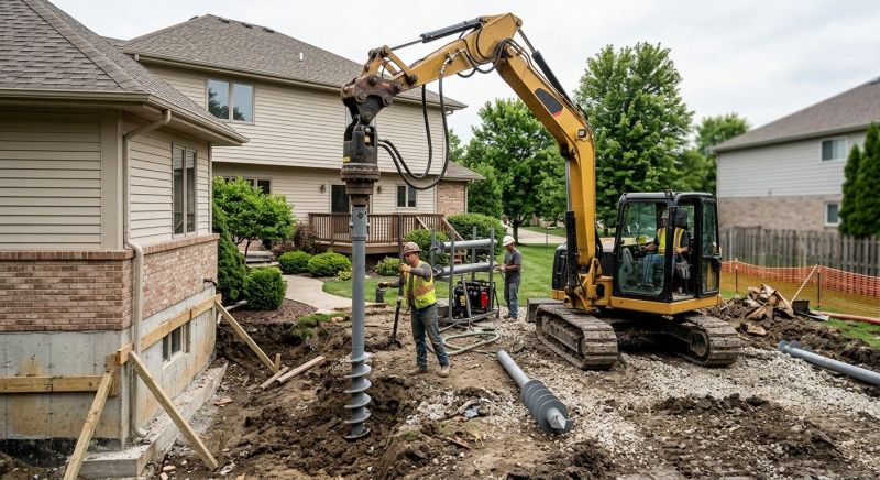Helical Pile Installation in Middletown, NJ