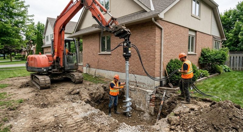 Helical Pile Installation in Middletown, NJ