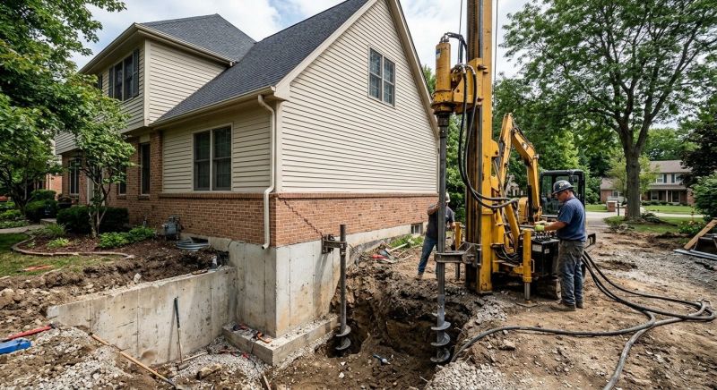 Helical Pile Installation in Middletown, NJ