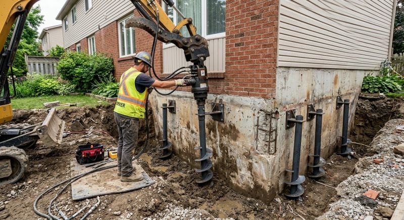 Helical Pile Installation in Middletown, NJ