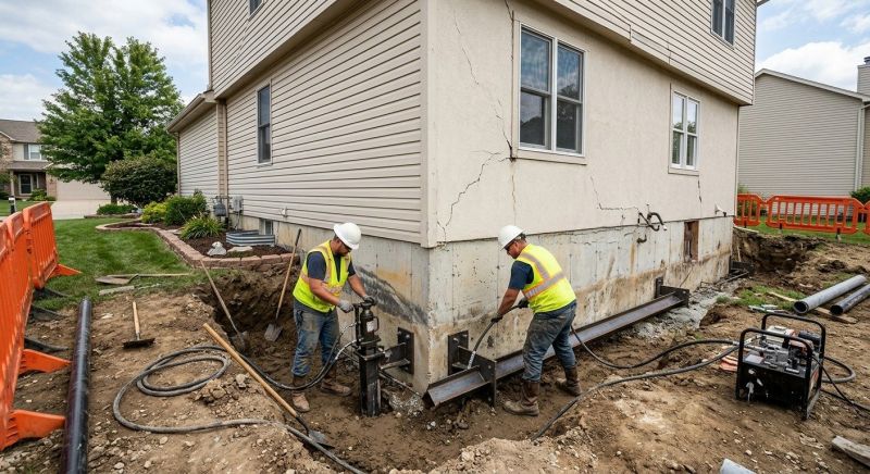 Sinking Foundation Repair in Highland Park, NJ