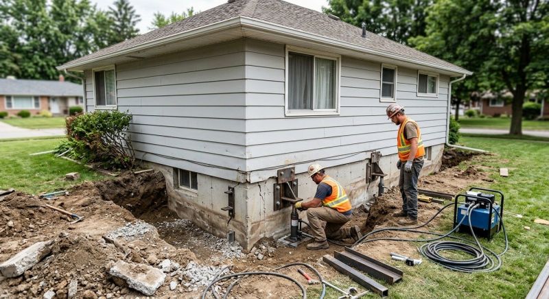 Sinking Foundation Repair in Perth Amboy, NJ